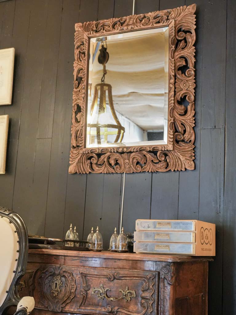 Vintage Wooden Framed Mirror