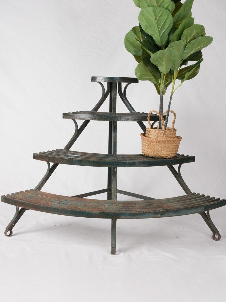 Antique Victorian Style Tiered Cast Iron Garden Plant Stand