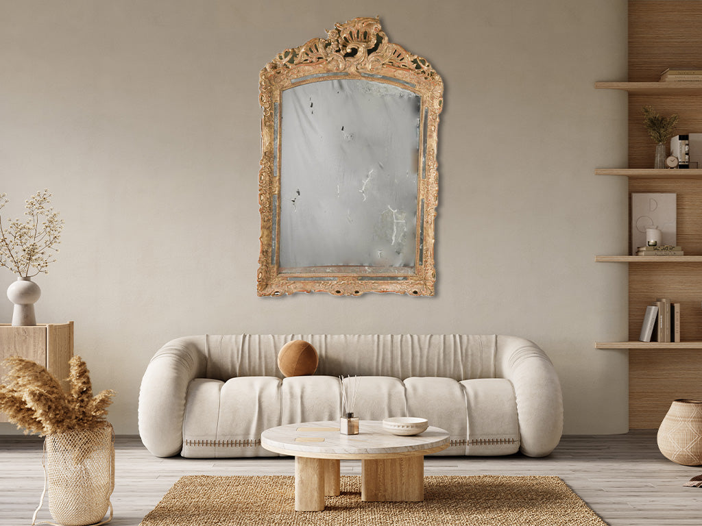 Classic gilded scrollwork parclose mirror