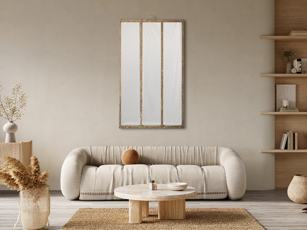 Heritage-rich rustic French iron mirror