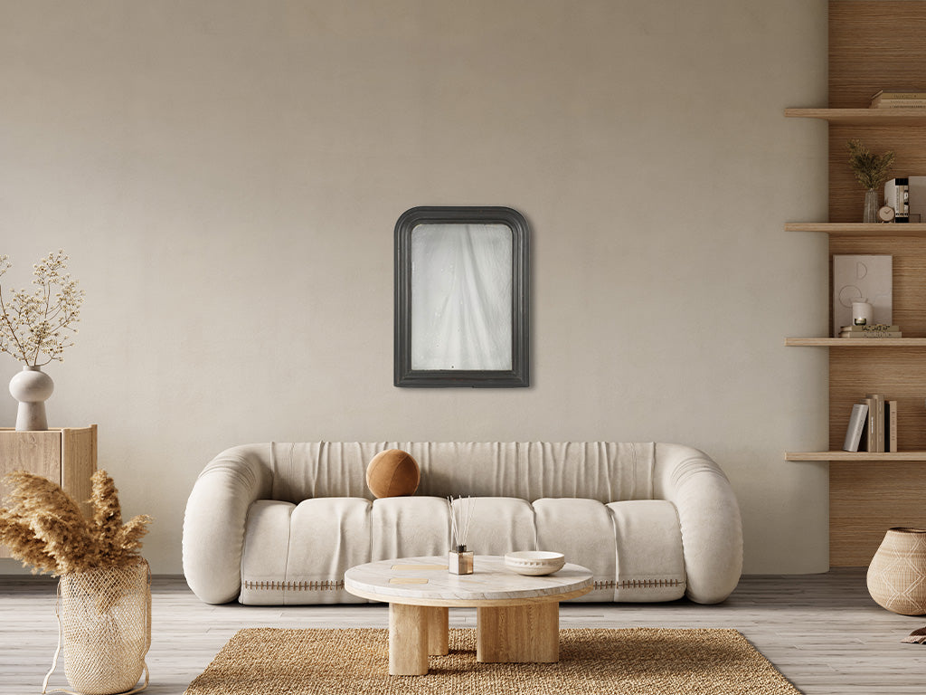 Distinctive black Louis Philippe mirror