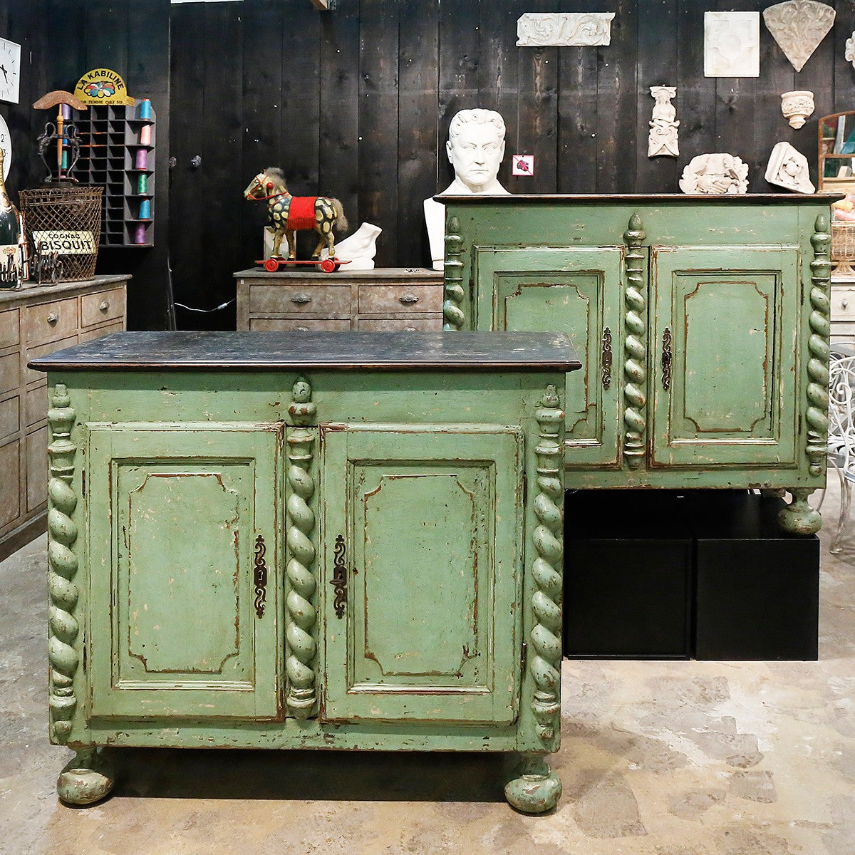 Pair of 17th century Louis XIII cabinets