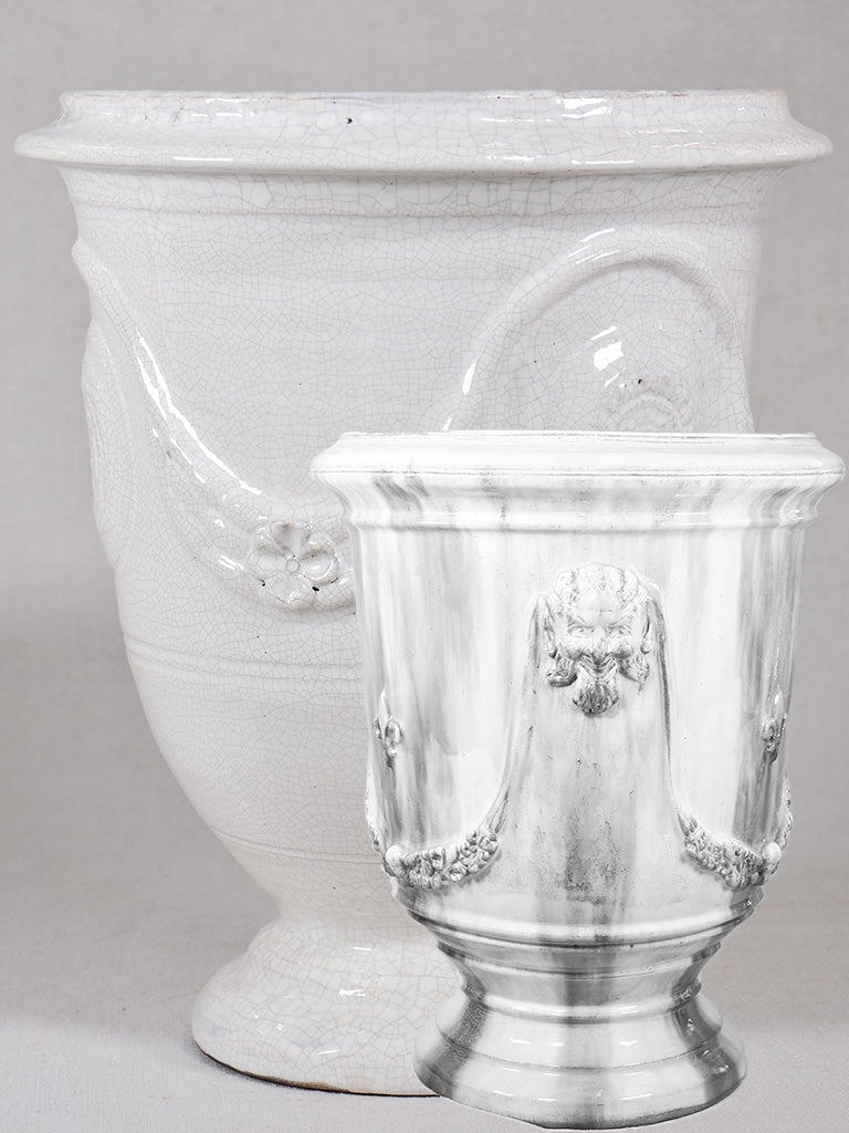 Crackled White Anduze Urn