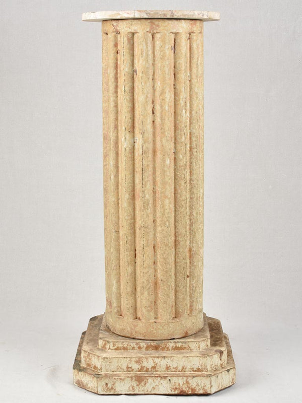 Vintage sandstone column pedestal display