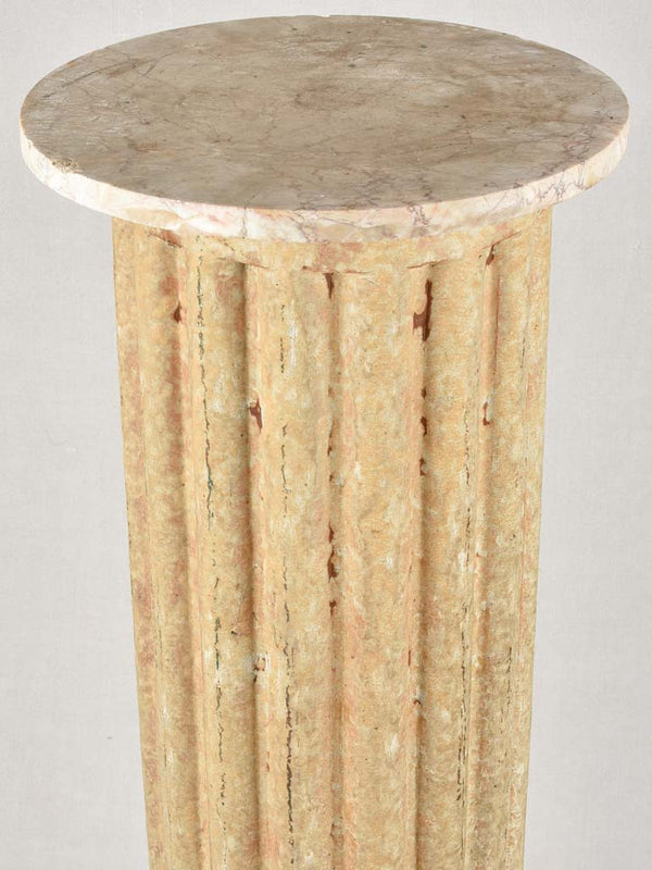 Twentieth-century sandy texture column pedestal