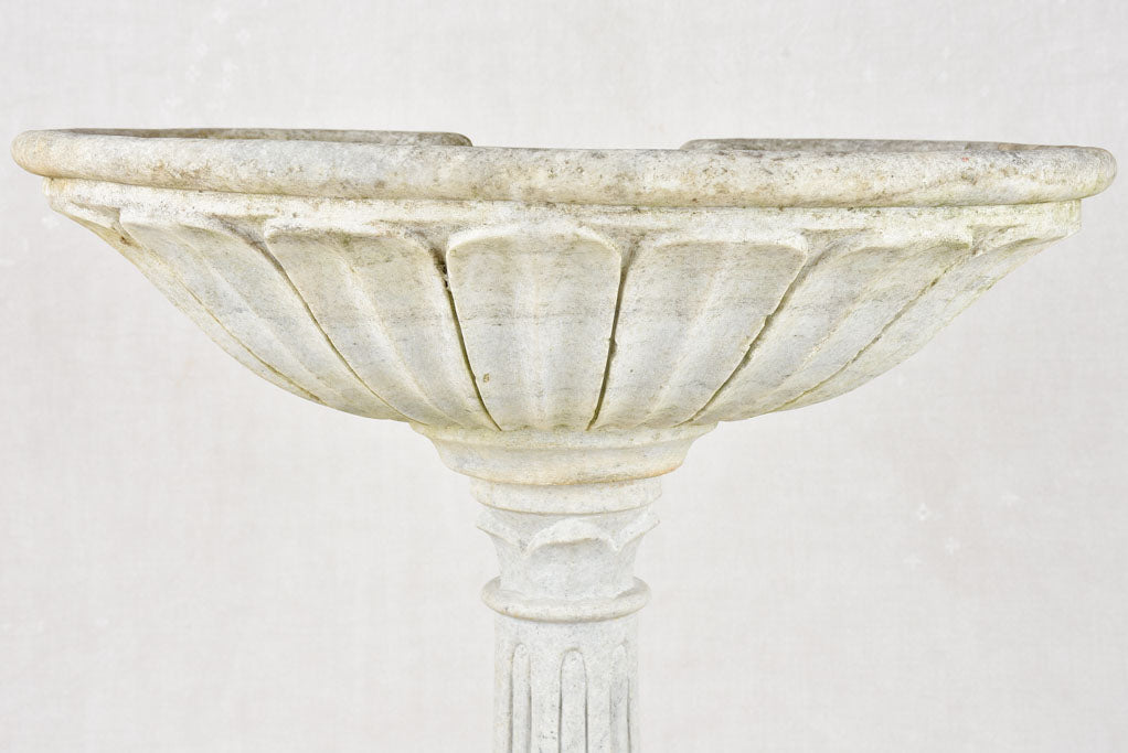 19th century marble fountain / pedestal basin 35½"