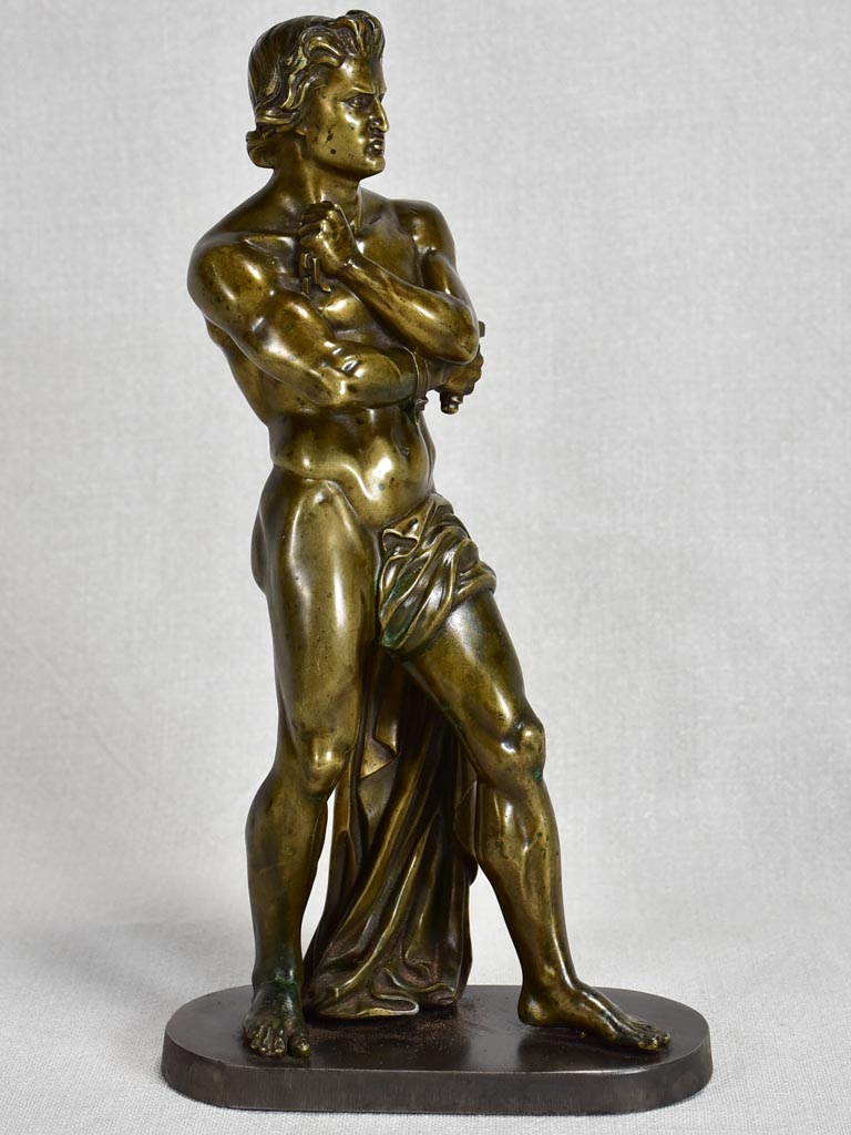 19th-century bronze sculpture of Spartacus attributed to Denis Foyatier (1793-1863) 11¾"