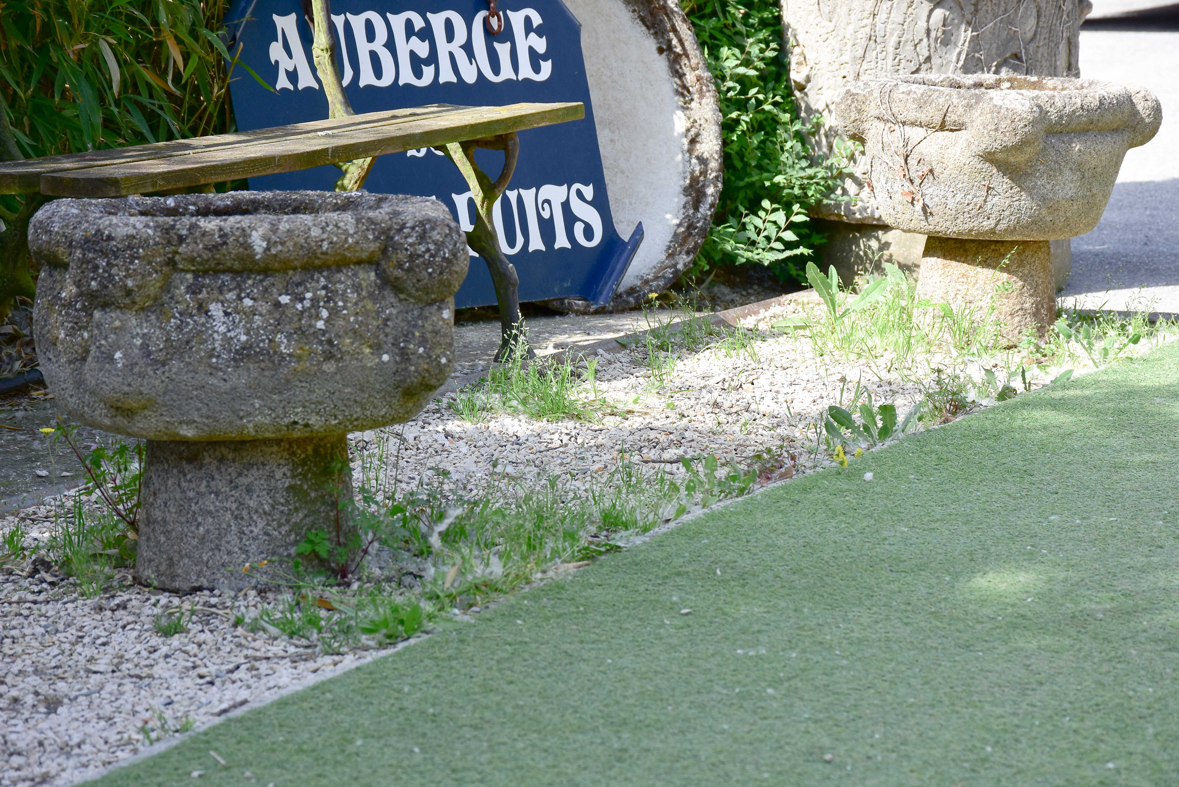Pair of 18th century French garden planters - mortar shape