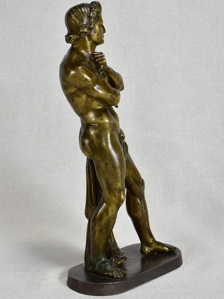 19th-century bronze sculpture of Spartacus attributed to Denis Foyatier (1793-1863) 11¾"