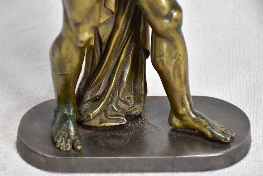 19th-century bronze sculpture of Spartacus attributed to Denis Foyatier (1793-1863) 11¾"