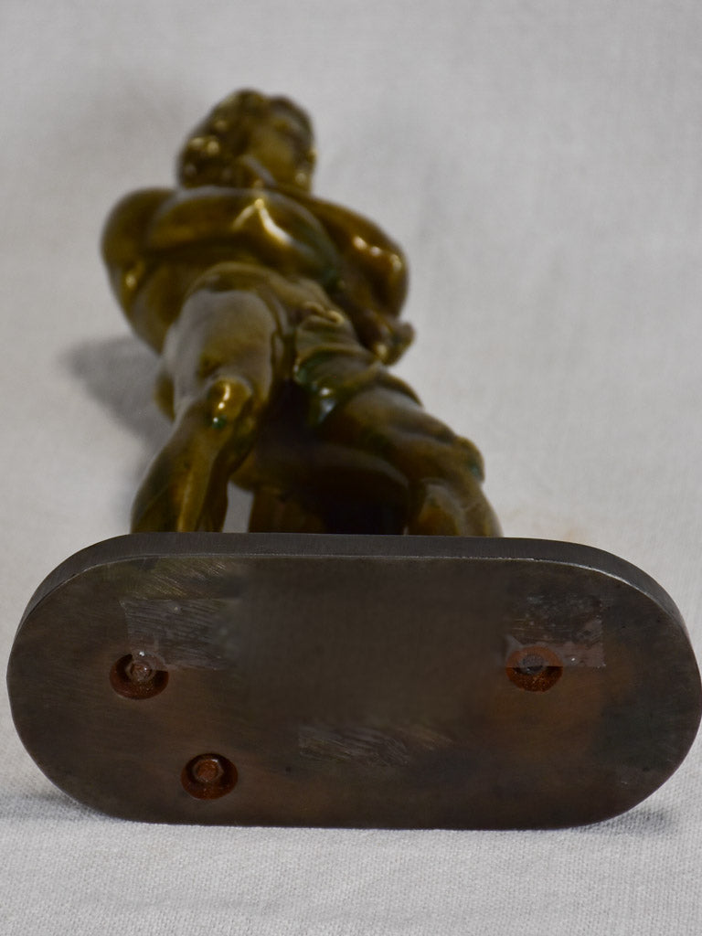 19th-century bronze sculpture of Spartacus attributed to Denis Foyatier (1793-1863) 11¾"