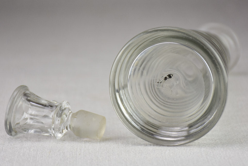 Antique French absinthe bottle with lid - topette 10¼"