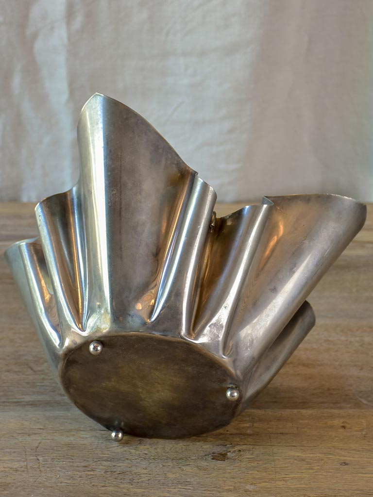 Mid-Century handkerchief ice bucket - three bottle capacity