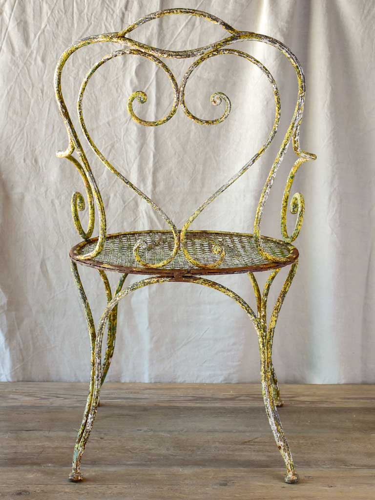 Large antique French garden armchair
