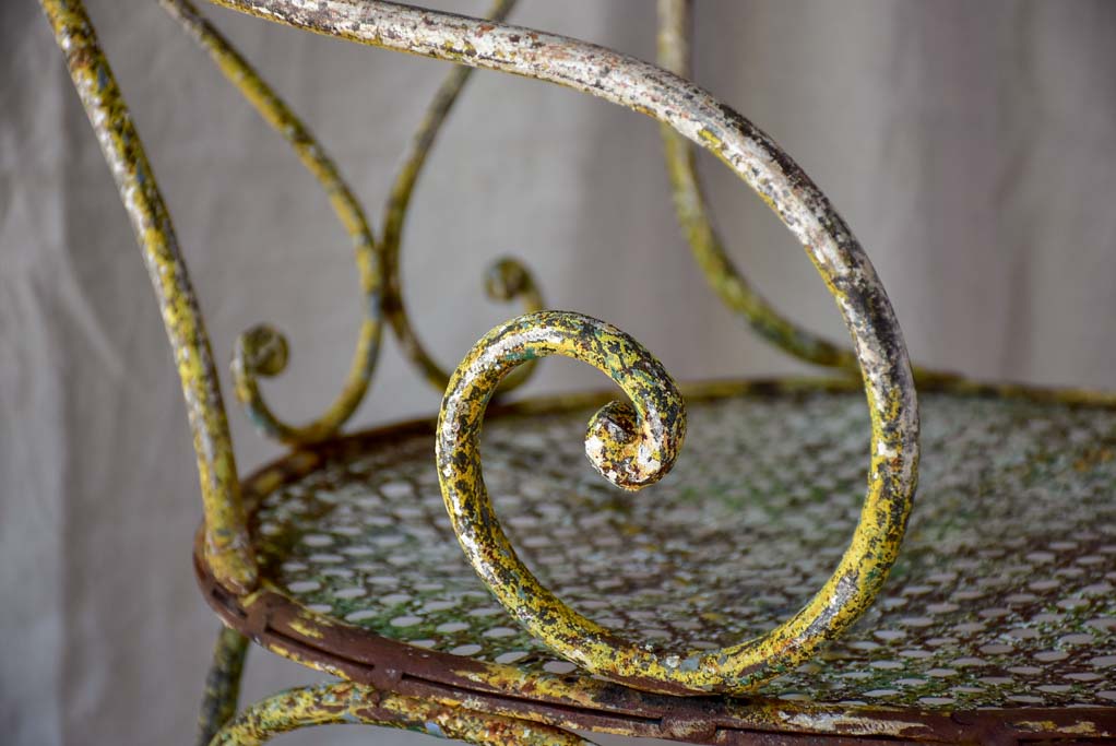 Large antique French garden armchair