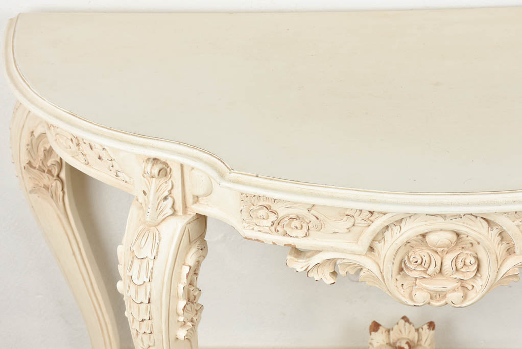 Louis XV style console w/ mirror