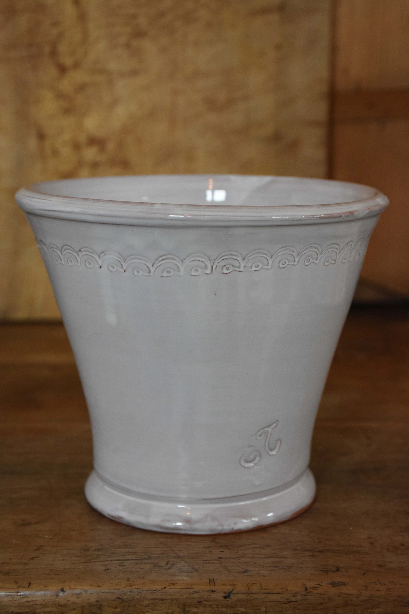 Unique Bespoke Ceramic Leaf-motif Pot