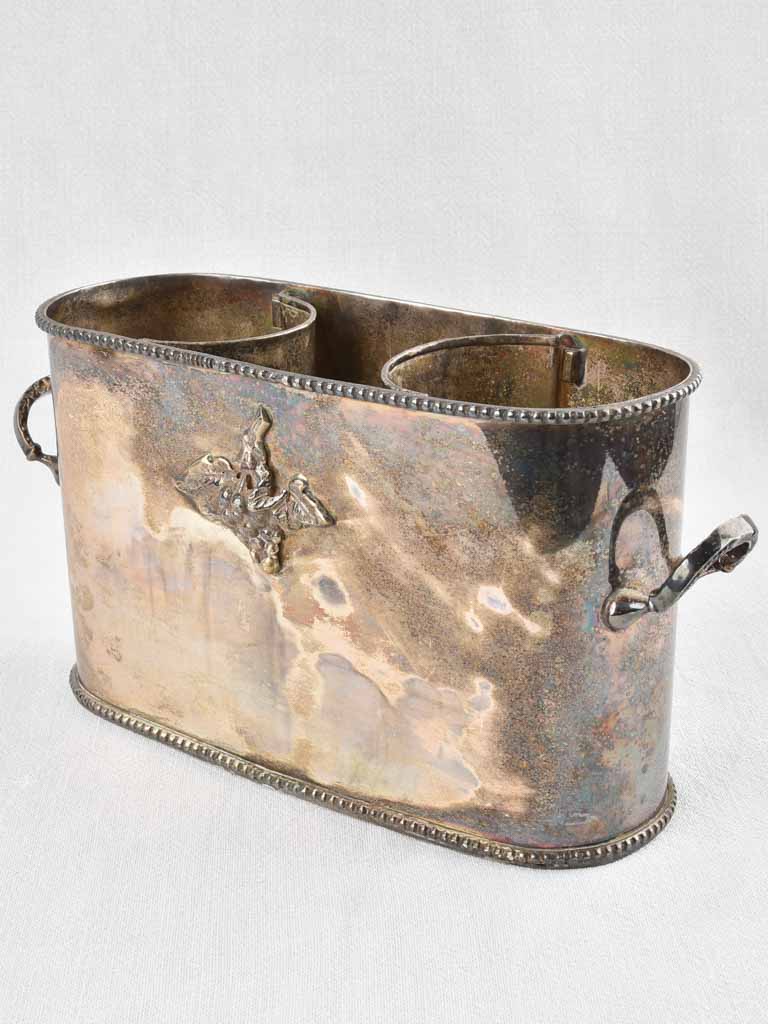 Vintage French ice bucket - 2 bottle 13½"