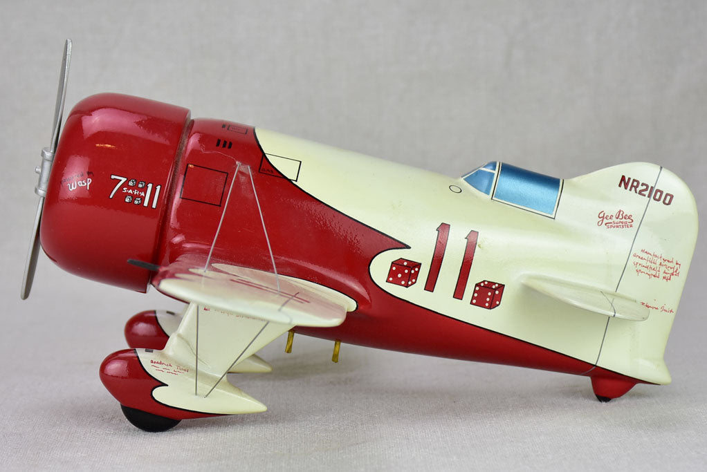 Red toy racing plane - Gee Bee Model R Super Sportster
