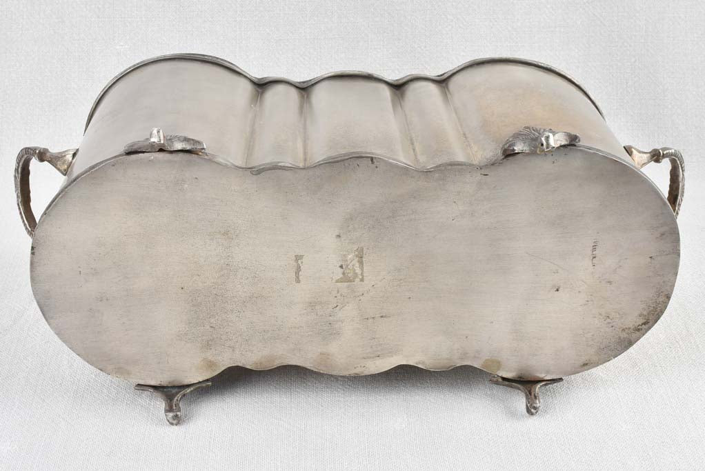 Silverplate antique French ice bucket 15¼"