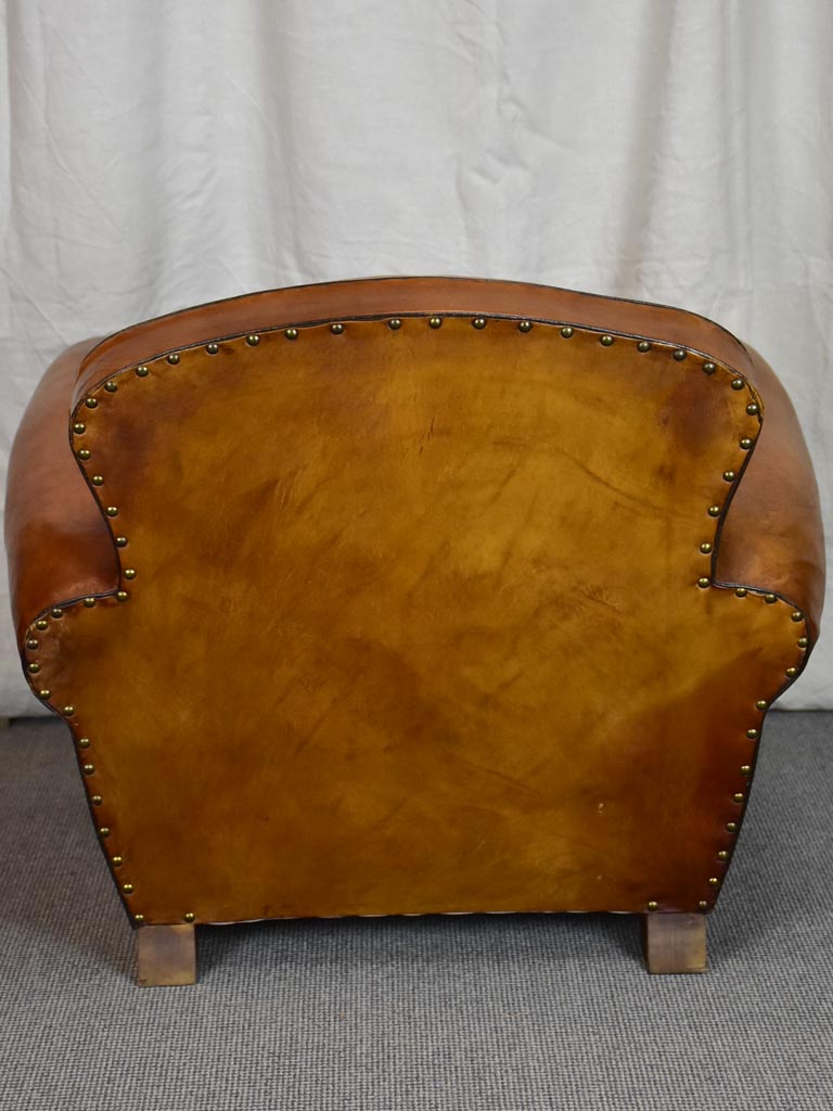 Classic mid century French leather club chair