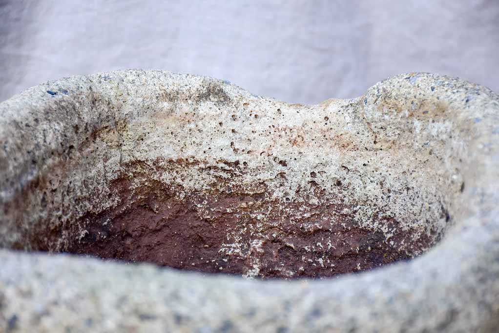Antique French stone trough / basin 18½" x 14½"