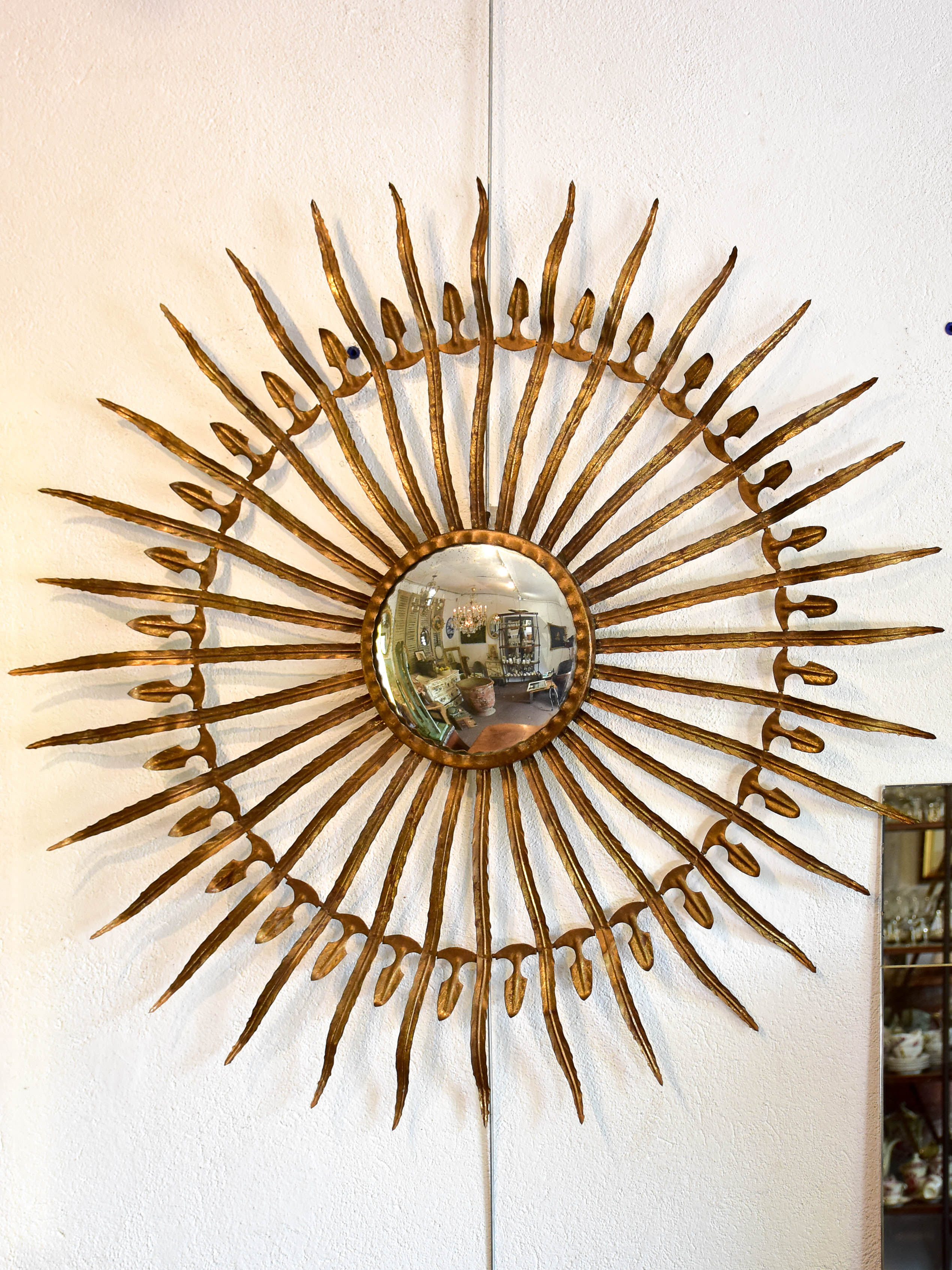 Large vintage sunburst mirror