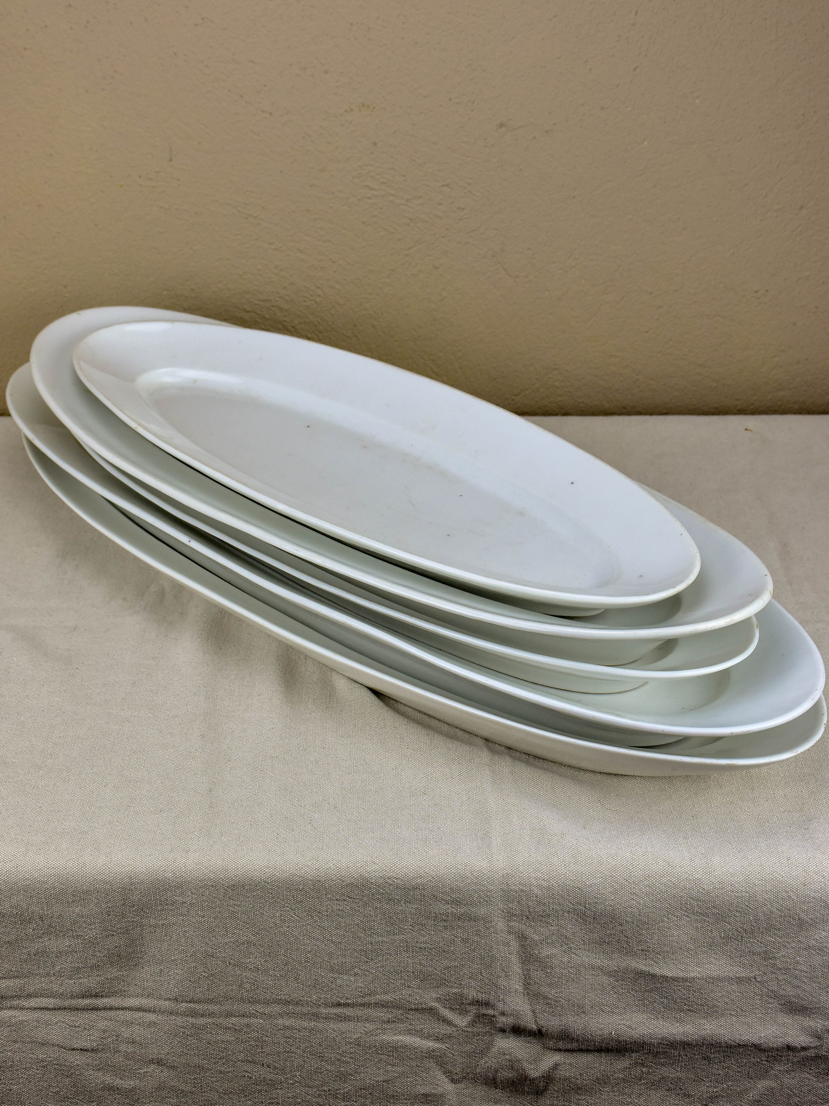Collection of five antique Limoges fish platters