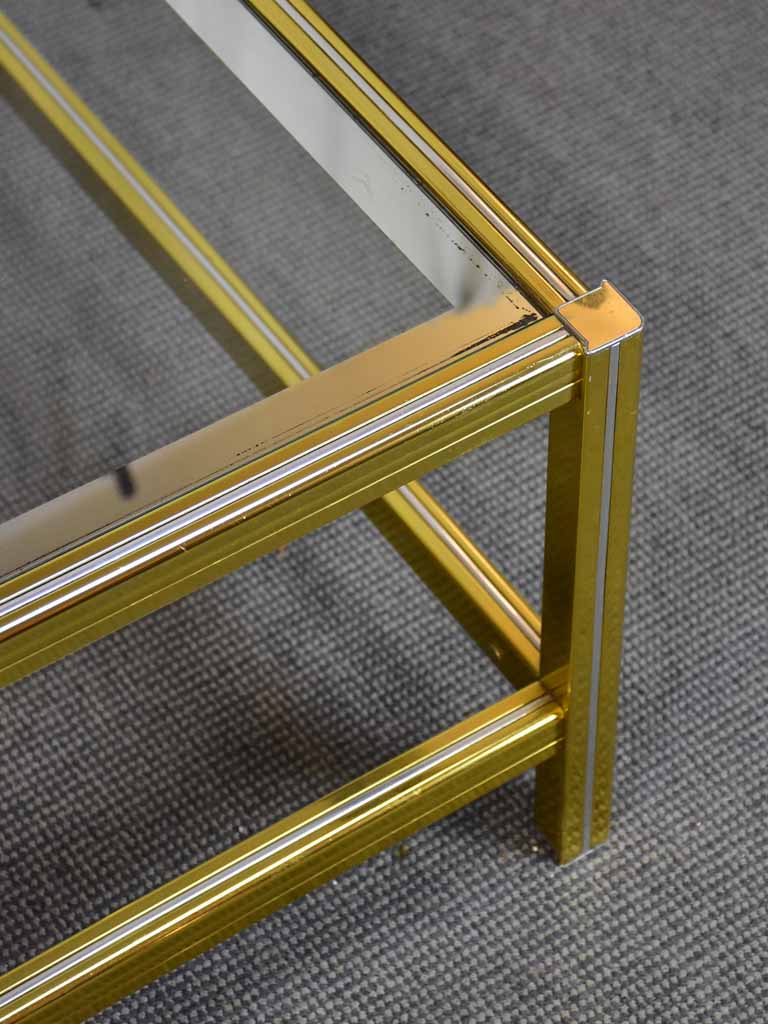 Vintage glass coffee table - style of Pierre Vandel