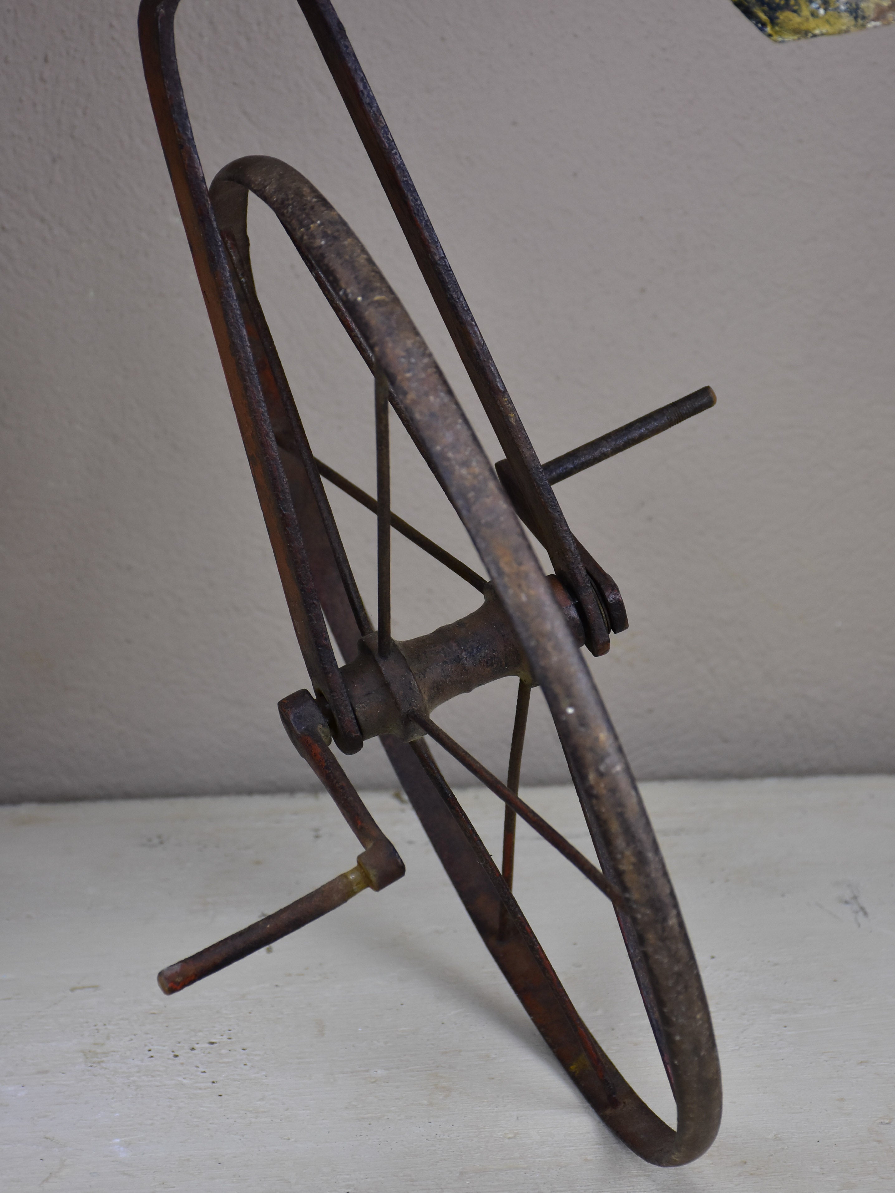 Antique French toy horse tricycle