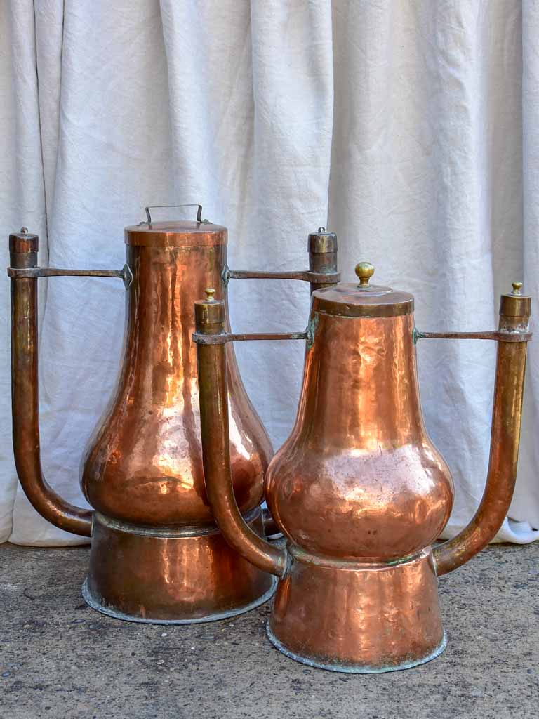 Pair of Louis XV 18th Century bath water vessels - copper