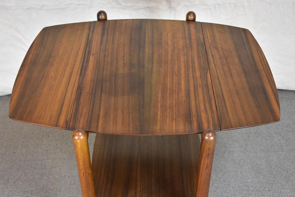 Mid century Vanson Scandinavian drop leaf rosewood table on wheels