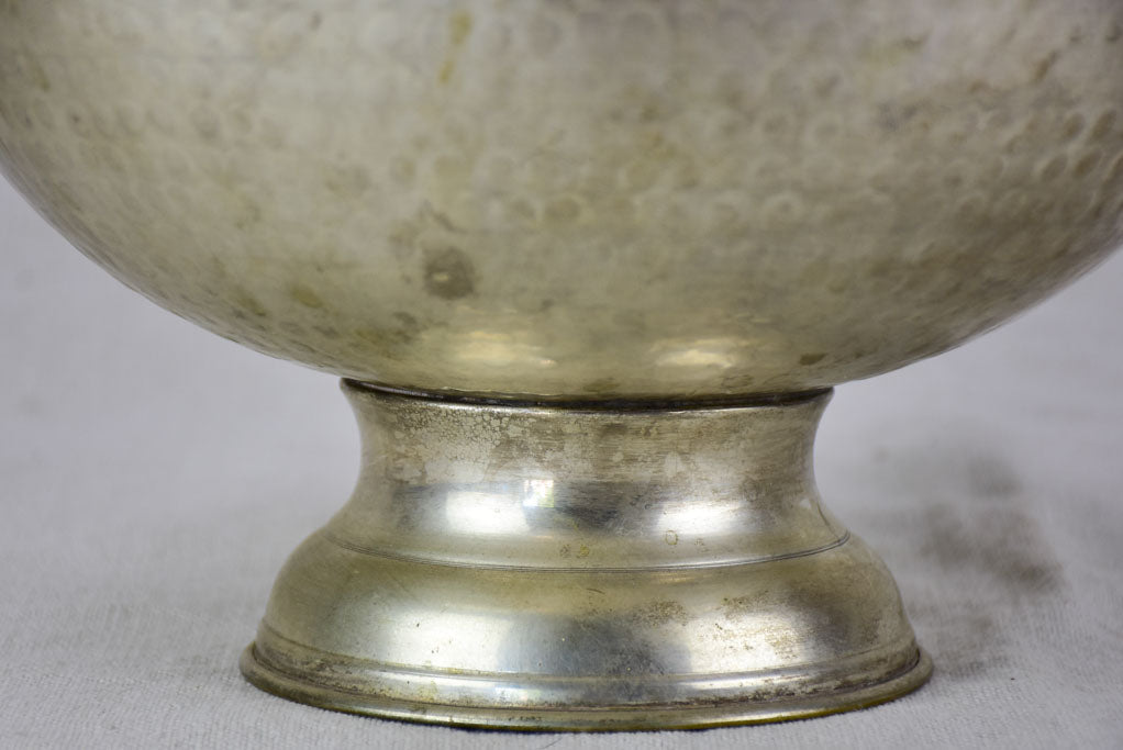 Mid century French champagne bucket with moose head handles