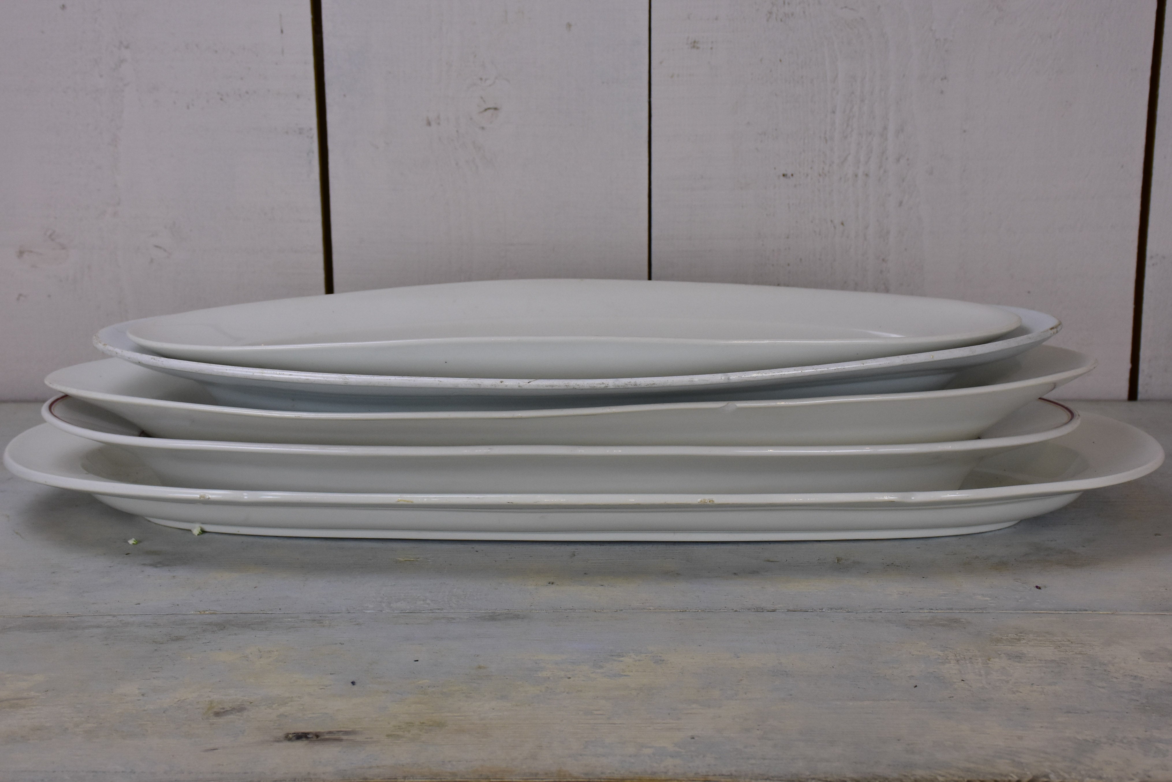Collection of five antique Fish platters