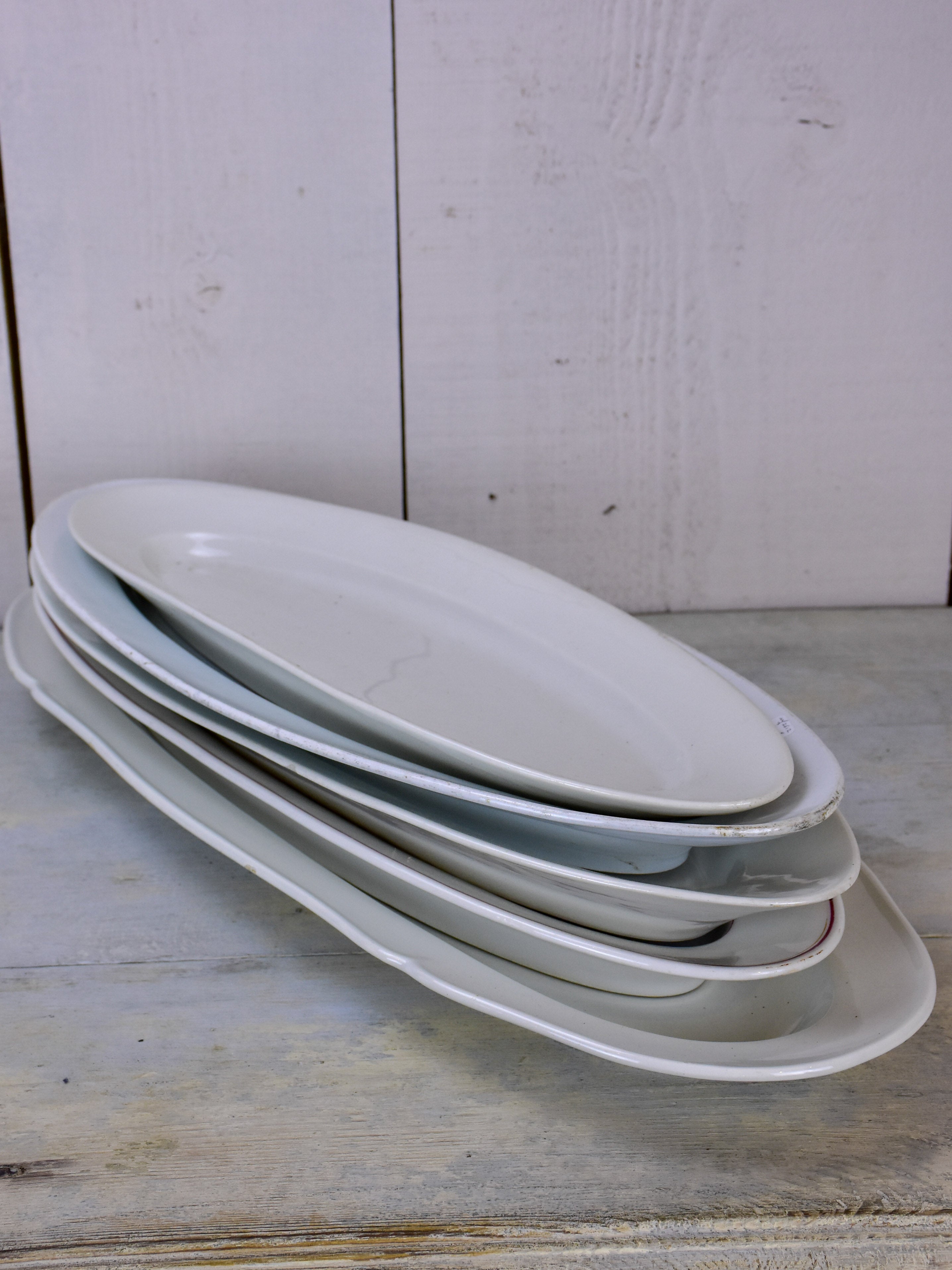 Collection of five antique Fish platters