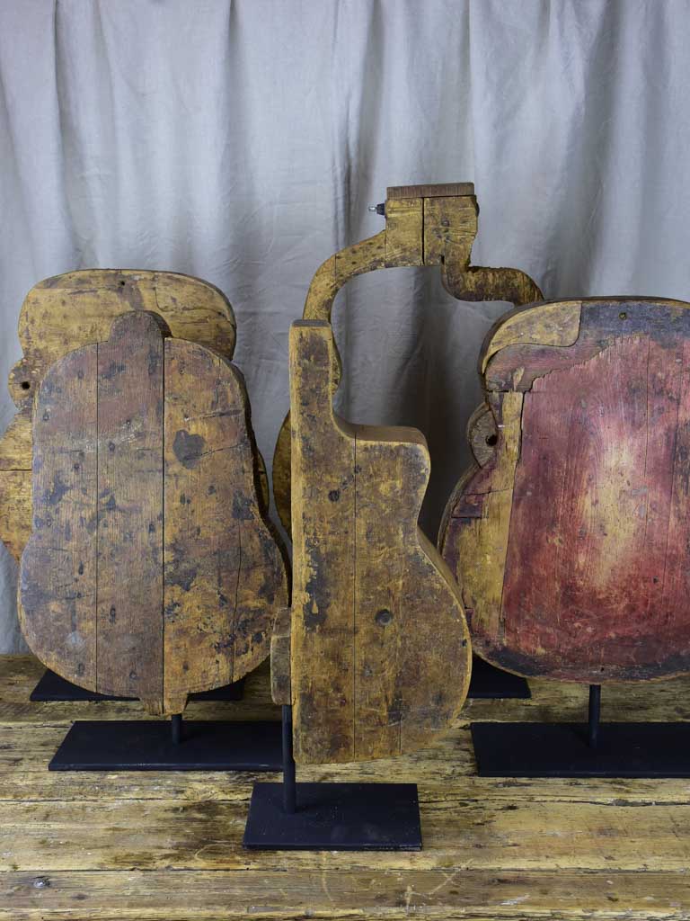 Rare set of ten antique French guitar molds