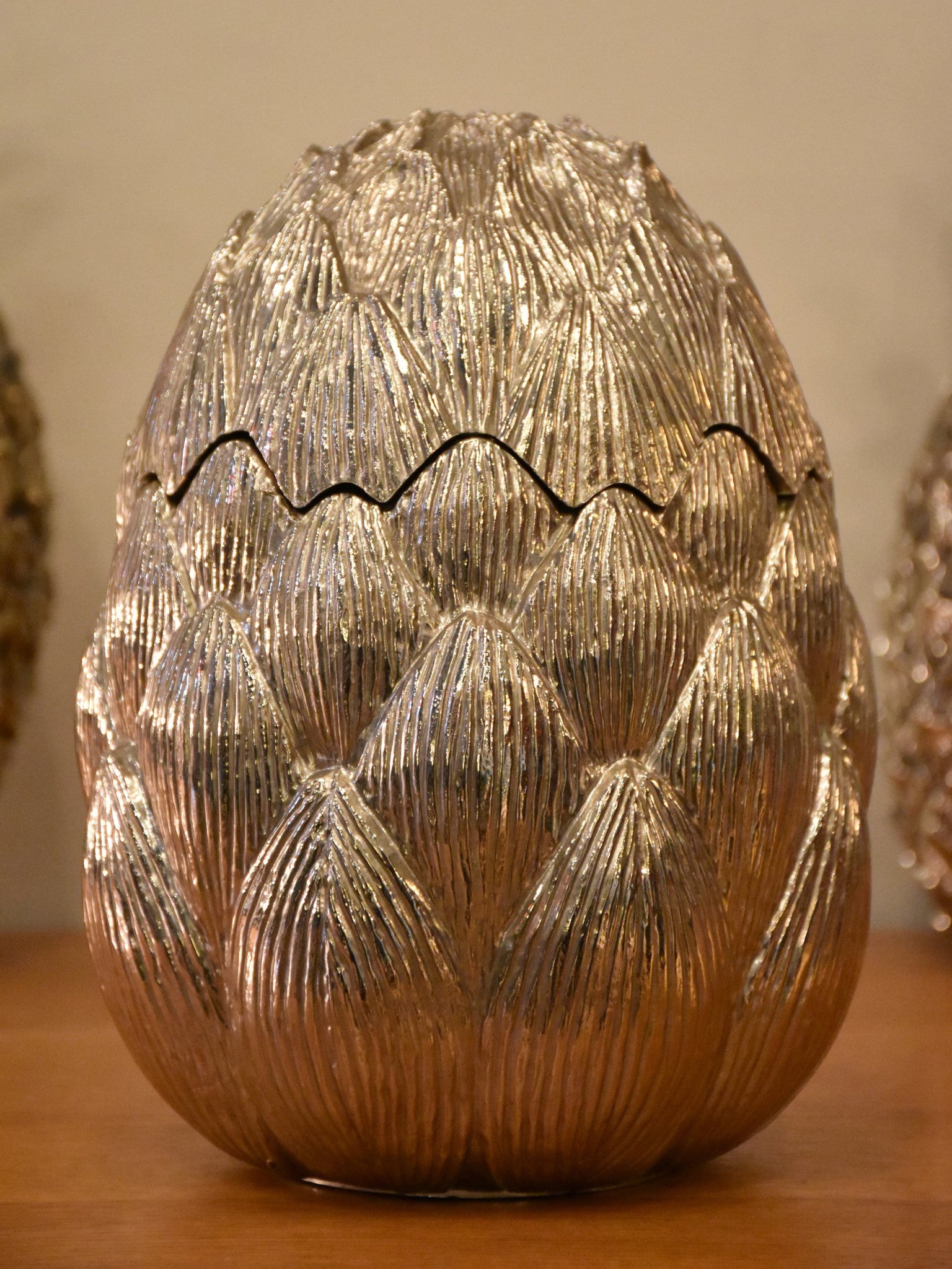 Silver Swiss Freddotherm artichoke ice bucket - 1970's