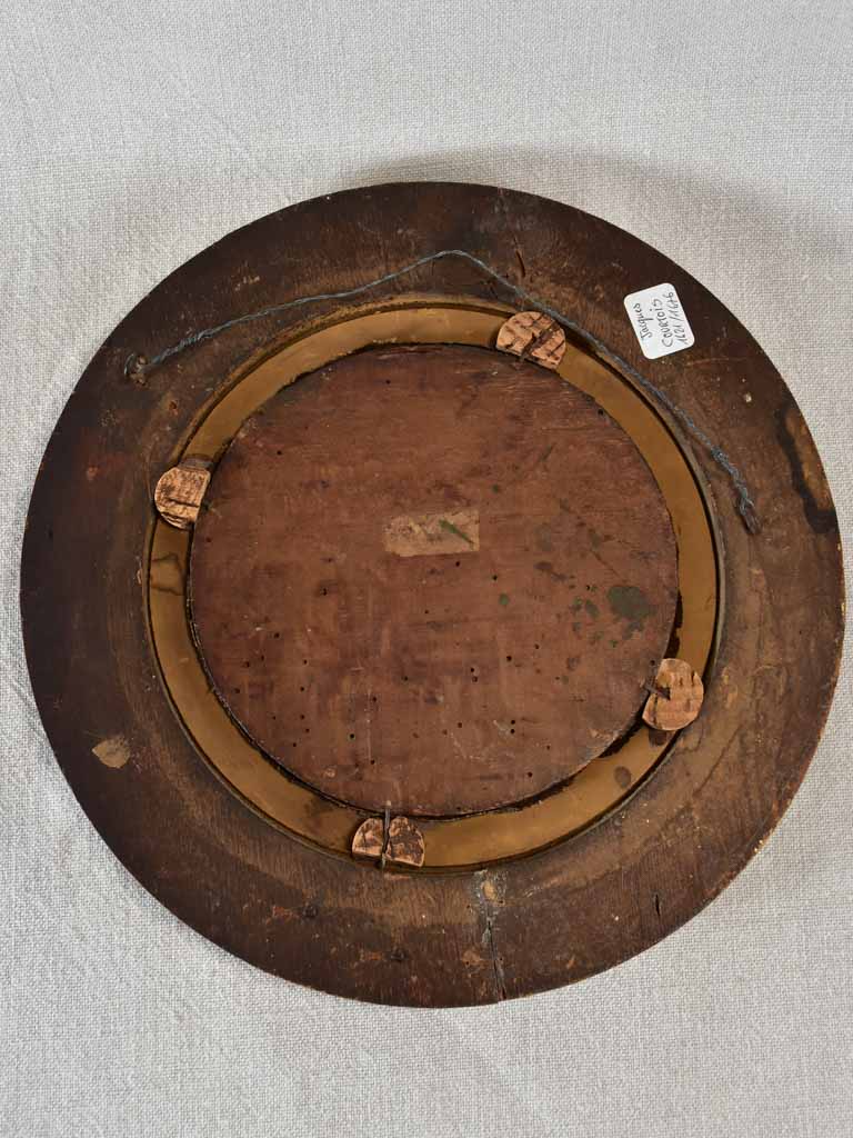 Small round painting of a battle - Jacques Courtois (1621 - 1676) - oil on board 11"