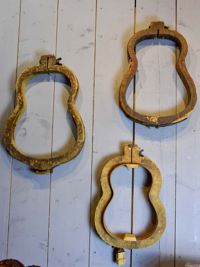 Rare set of ten antique French guitar molds