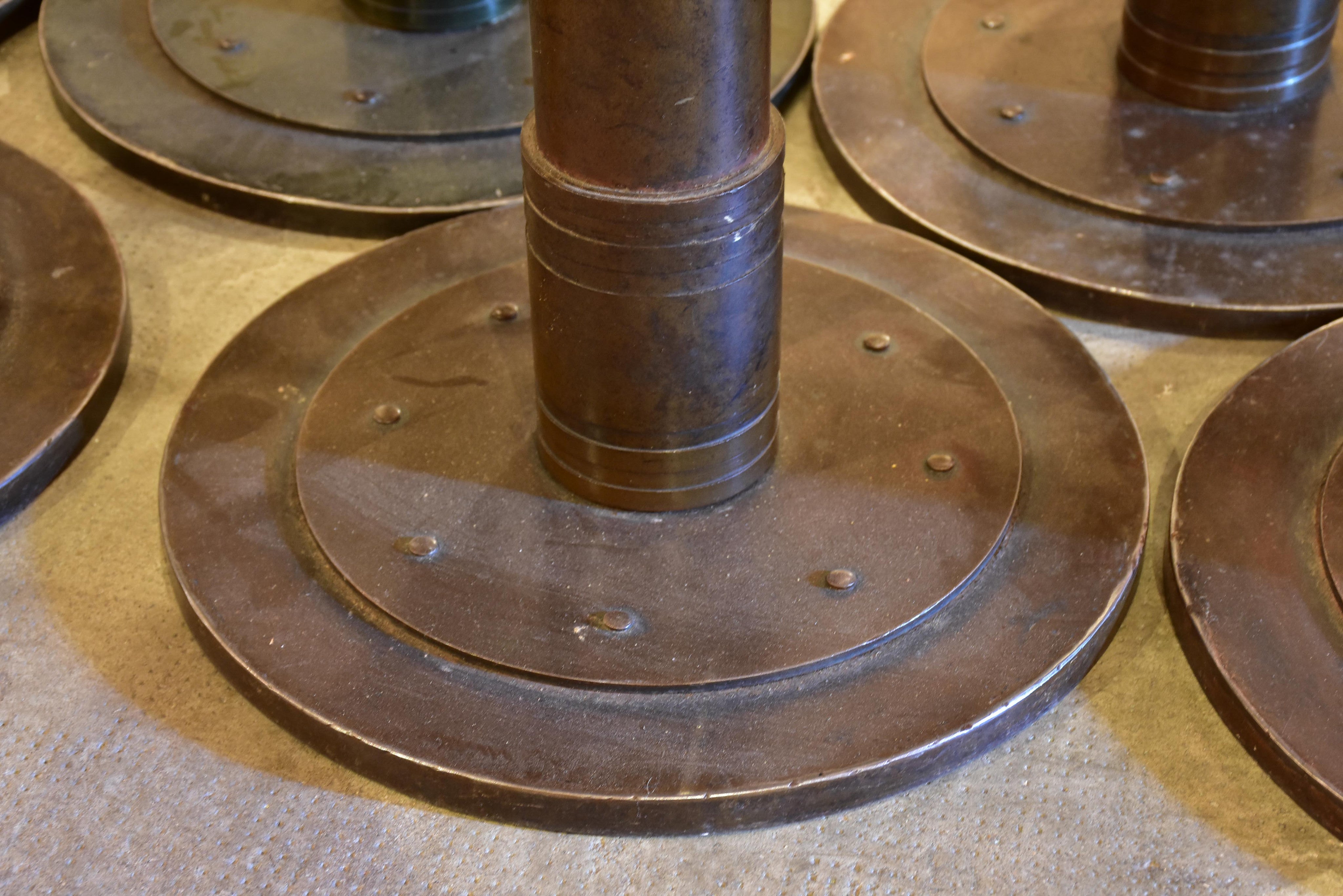 Vintage French leather barstools