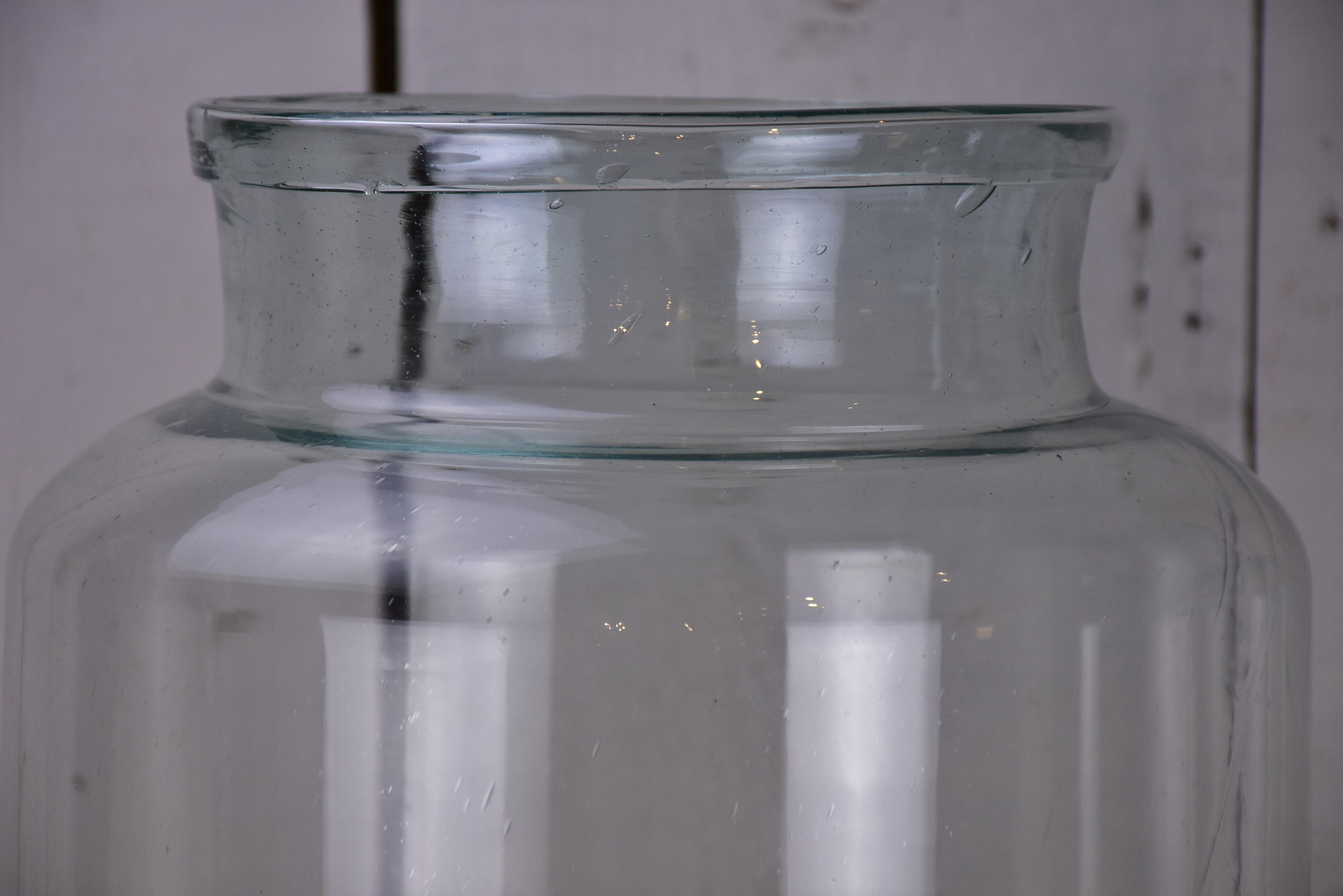 Pair of extra-large Bohemian glass jars / vases