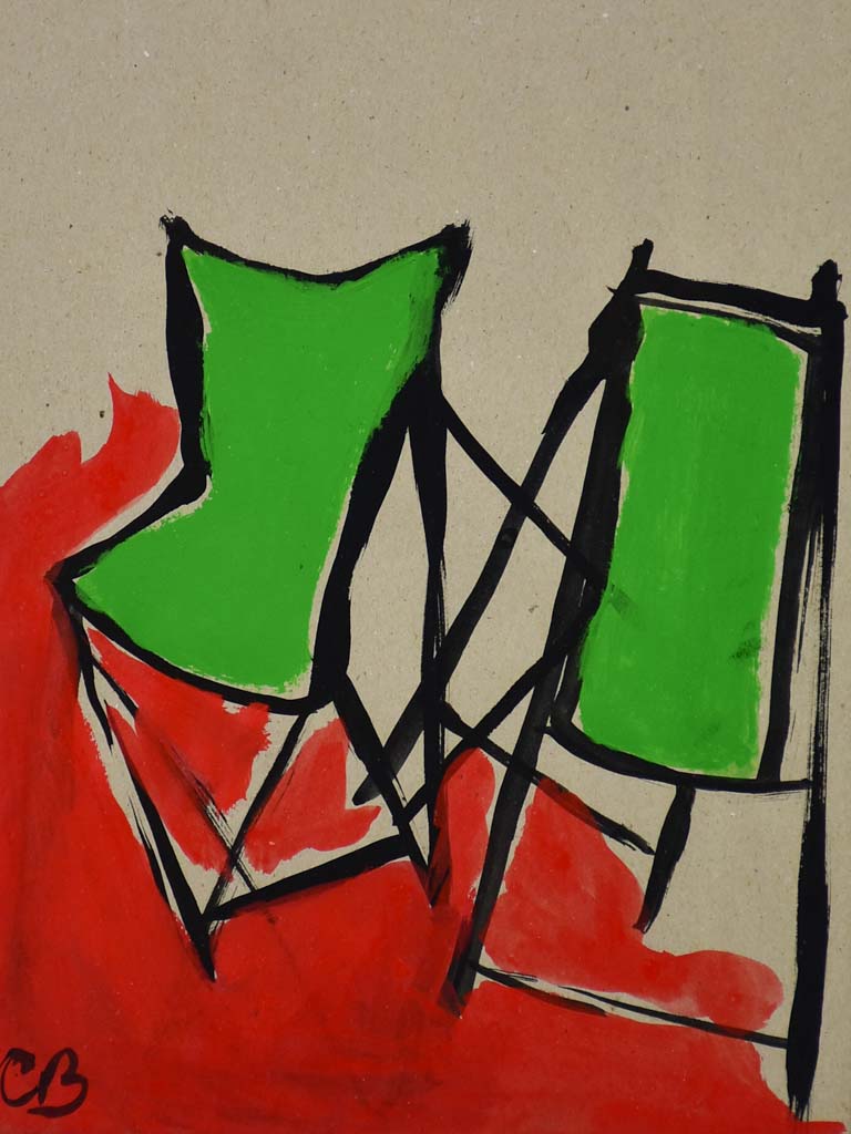 Chiliennes green and red - Caroline Beauzon 15" x 10¾"