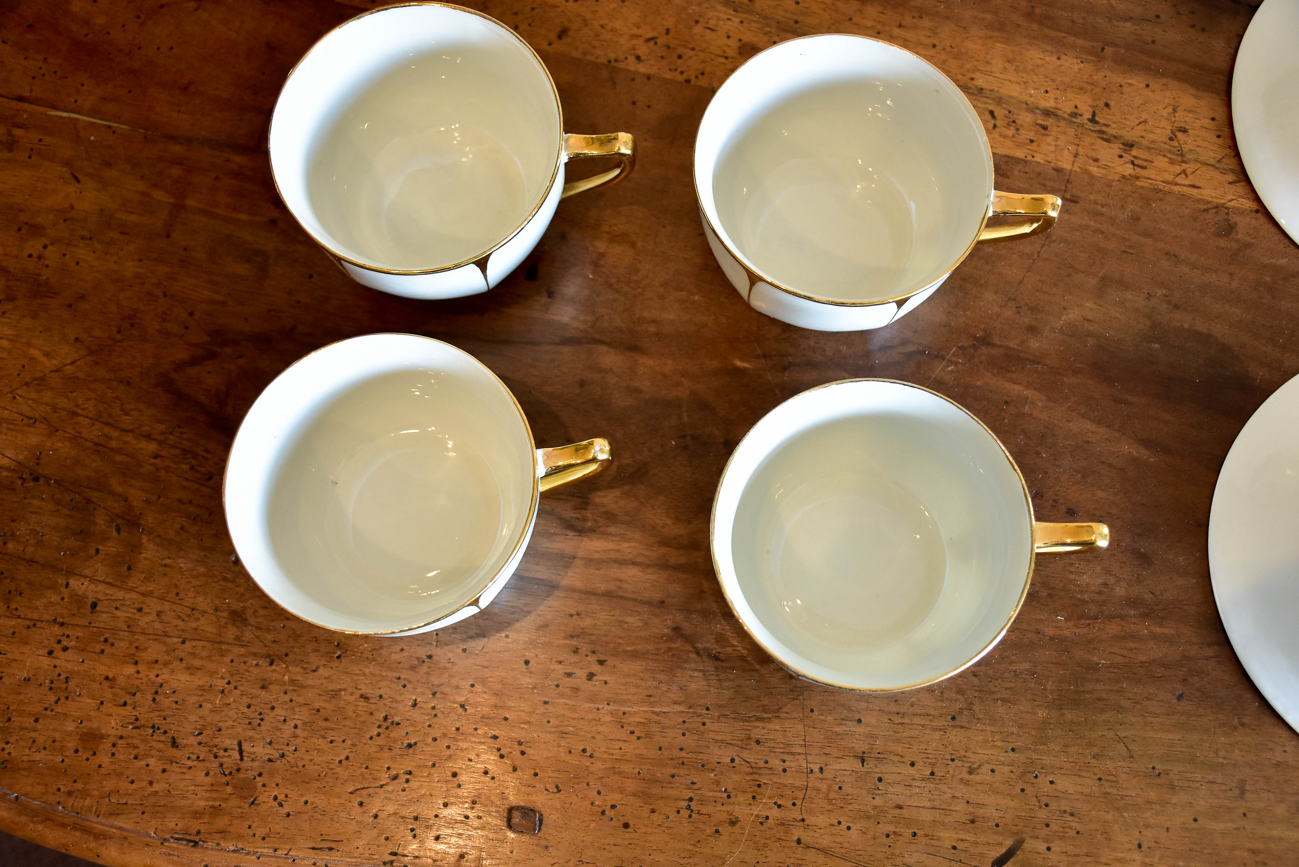 Napoleon III Porcelain of Paris breakfast teacups x 4