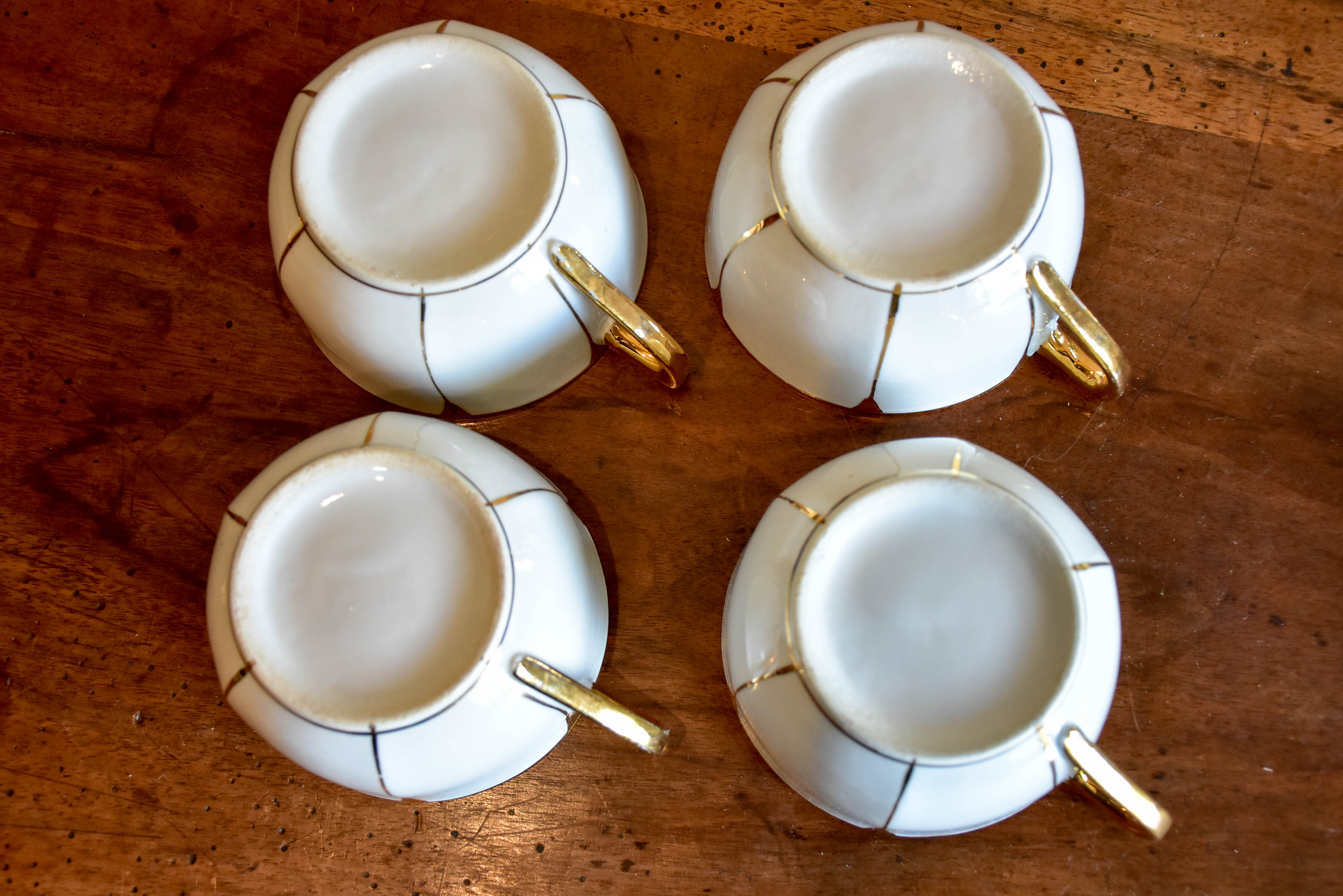Napoleon III Porcelain of Paris breakfast teacups x 4