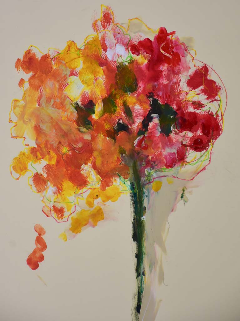 Bouquet 1 - Caroline Beauzon - oil on paper 20" x 26"