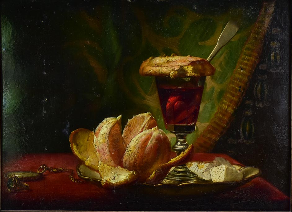 Nineteenth Century still life painting by Sebastian Dollar 18½" x 15"