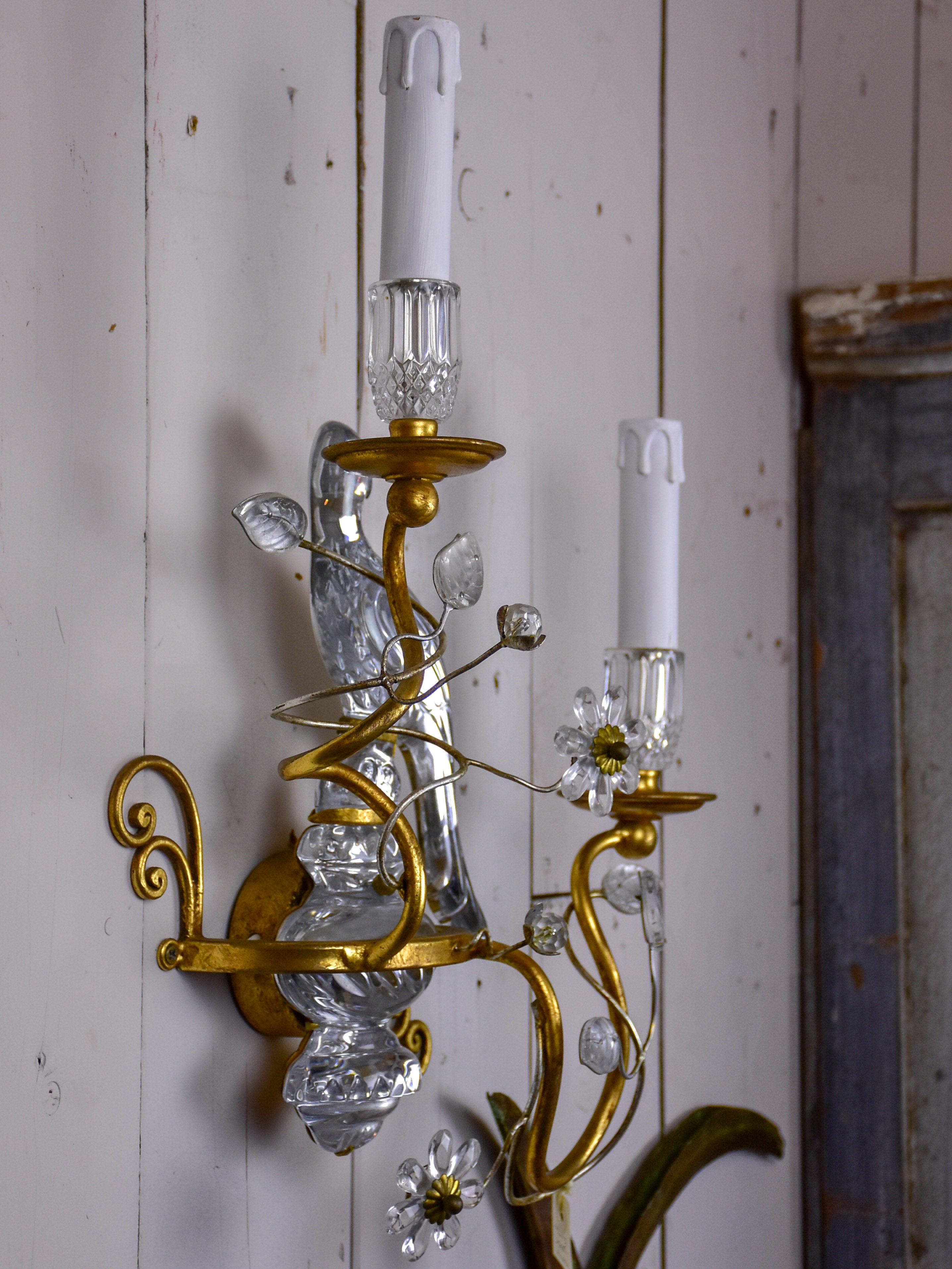 Pair of Parrot wall sconces in the style of Maison Baguès