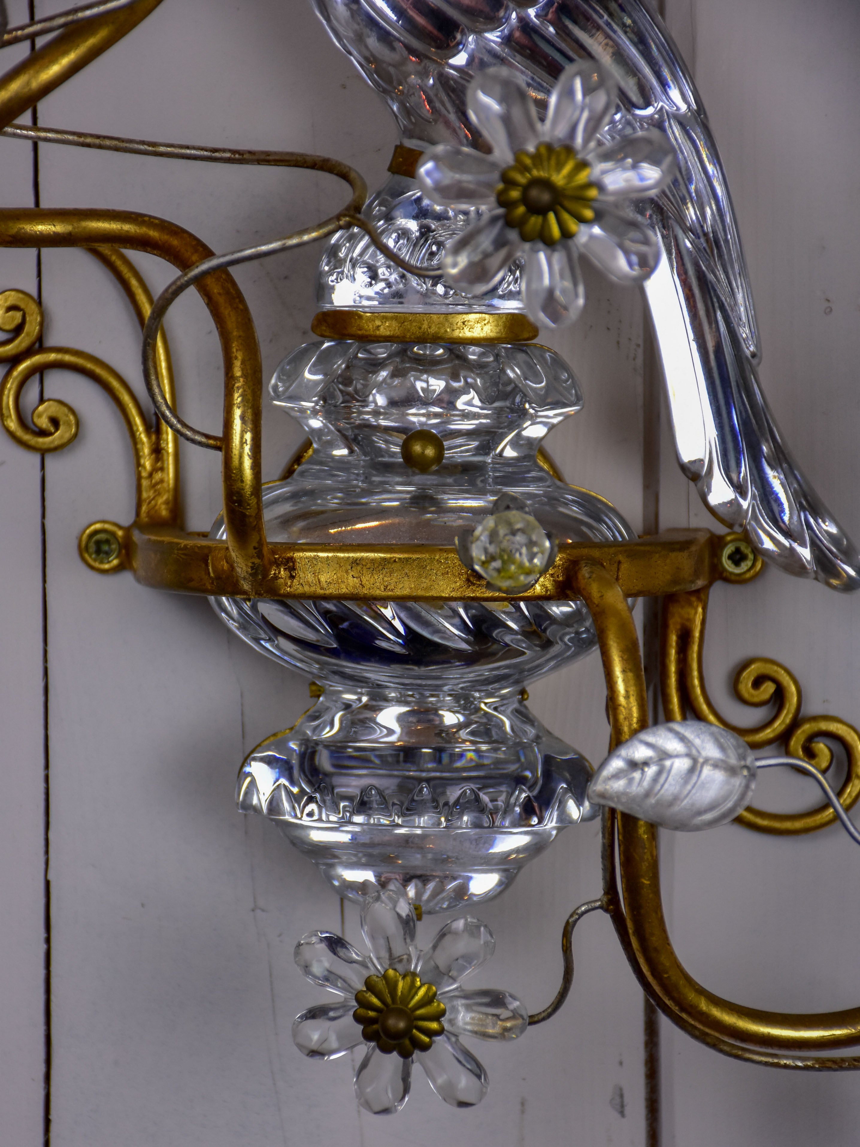 Pair of Parrot wall sconces in the style of Maison Baguès