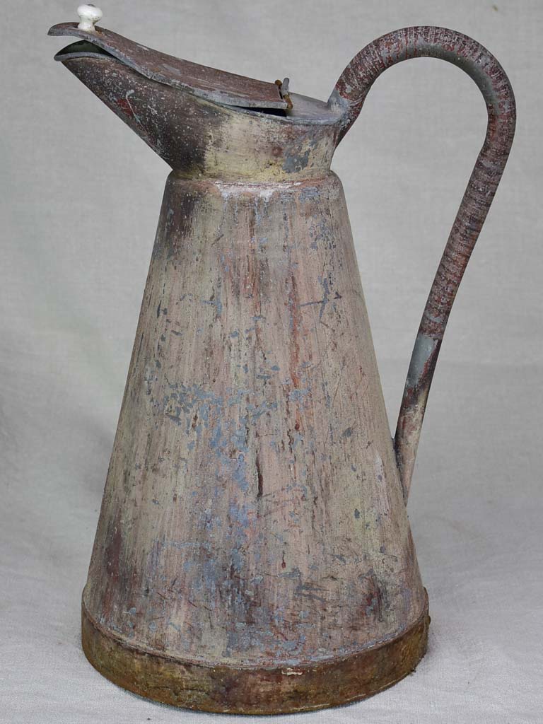 Early twentieth century French water pitcher with lid 18"