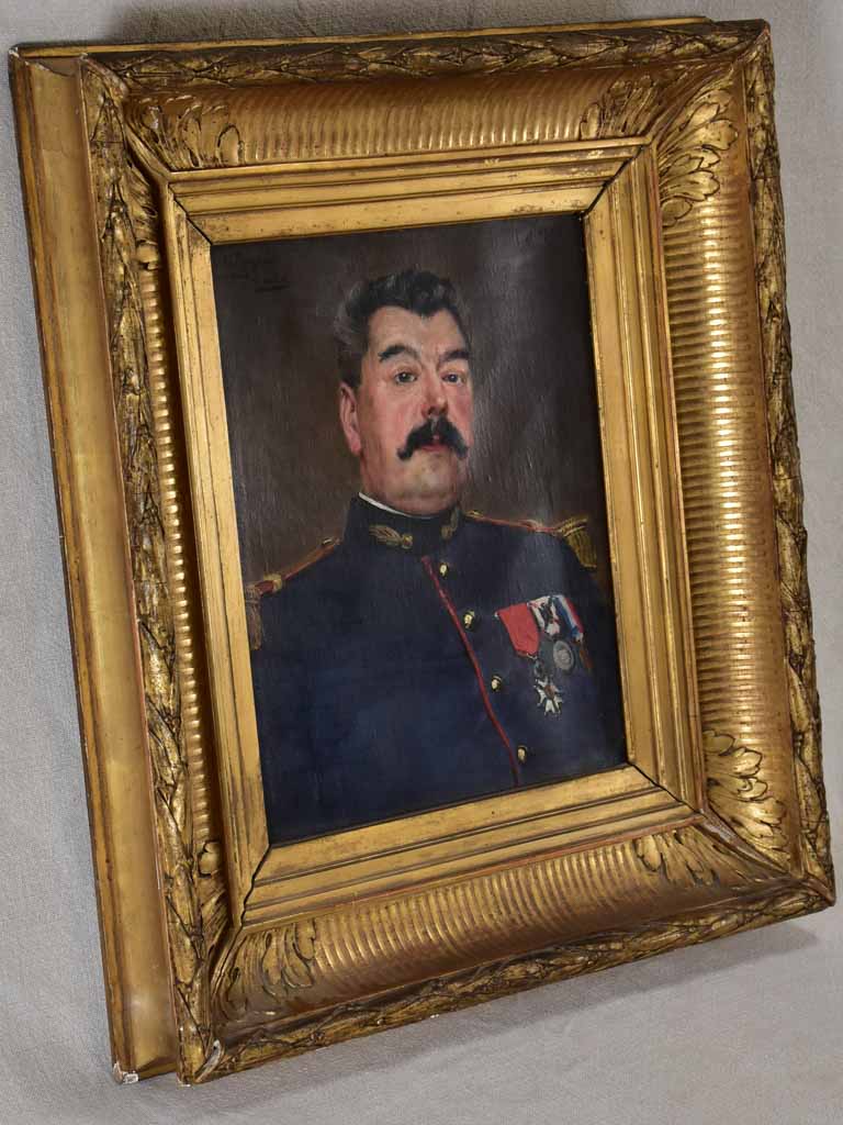 Military portrait "campagne du mexique" by Jean-Paul Marie Saïn (1853-1908) - oil on canvas 19" x 21¾"